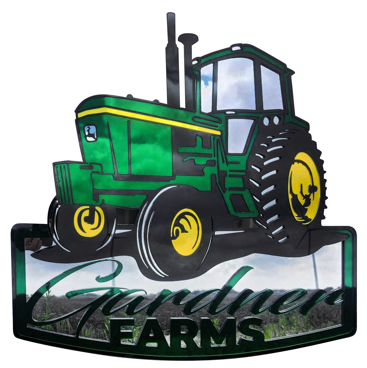 CUSTOM ACRYLIC TRACTOR TEMPLATE SIGN