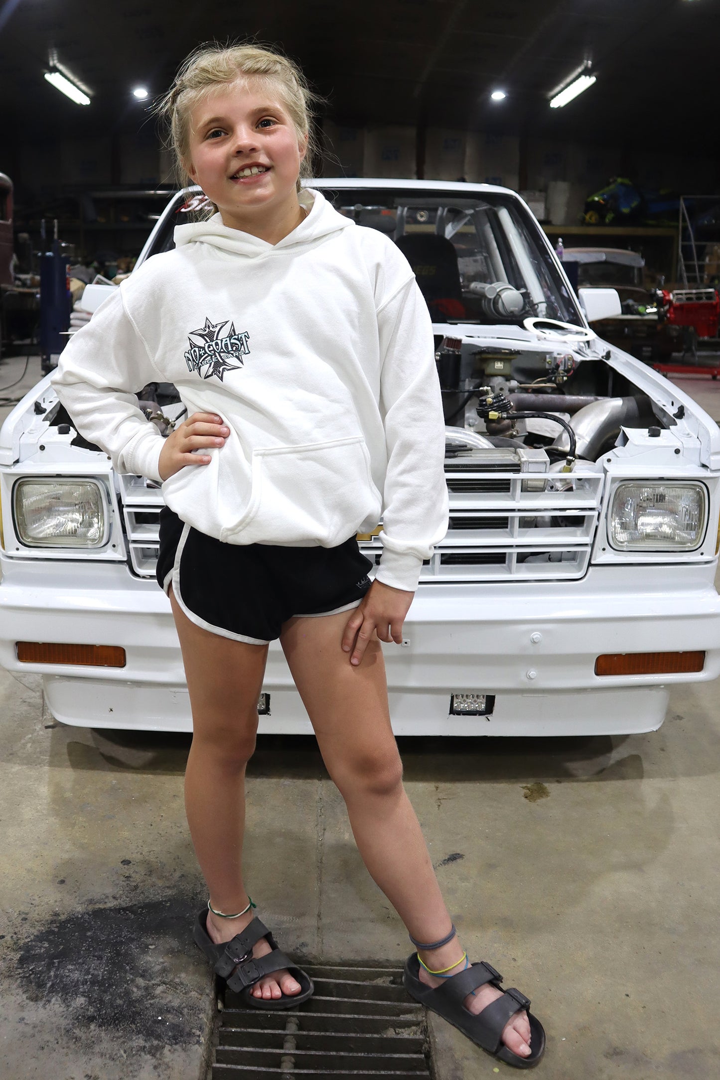NCLC YOUTH WHITE CHAIN HOODIE