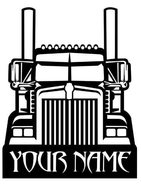 CUSTOM TRUCK TEMPLATE WOOD SIGN