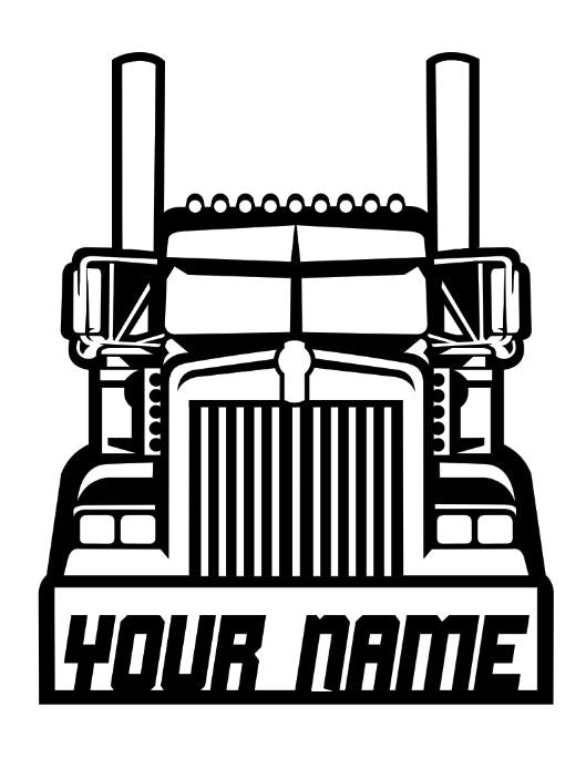 CUSTOM TRUCK TEMPLATE WOOD SIGN