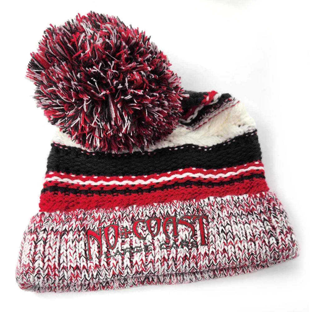 NCLC POM STOCKING HAT - STRIPED