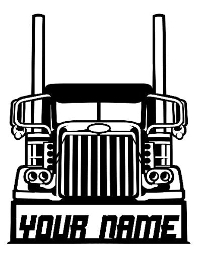 CUSTOM TRUCK TEMPLATE WOOD SIGN