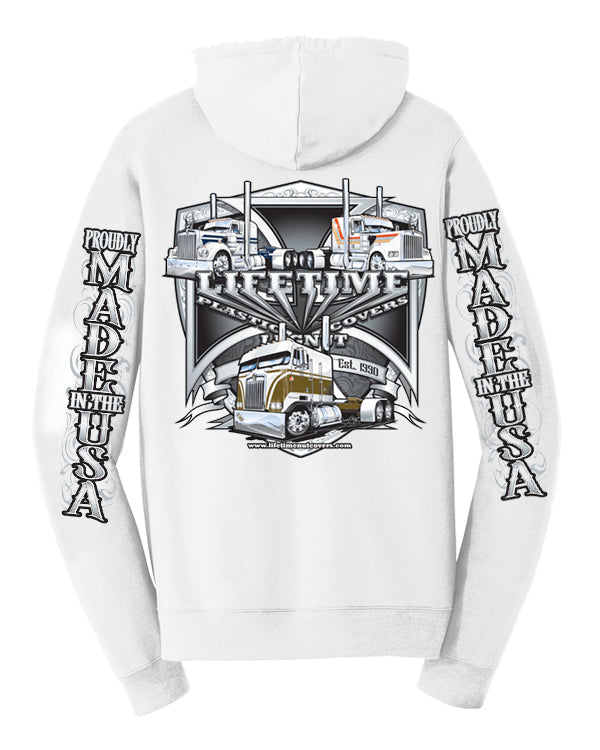 LNC WHITE HOODIE 34TH YEAR TRIO