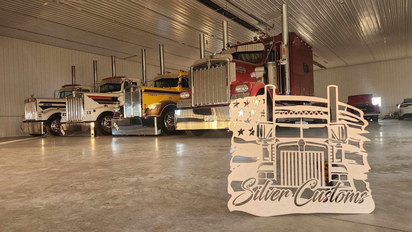 CUSTOM FLAG/TRUCK TEMPLATE WOOD SIGN