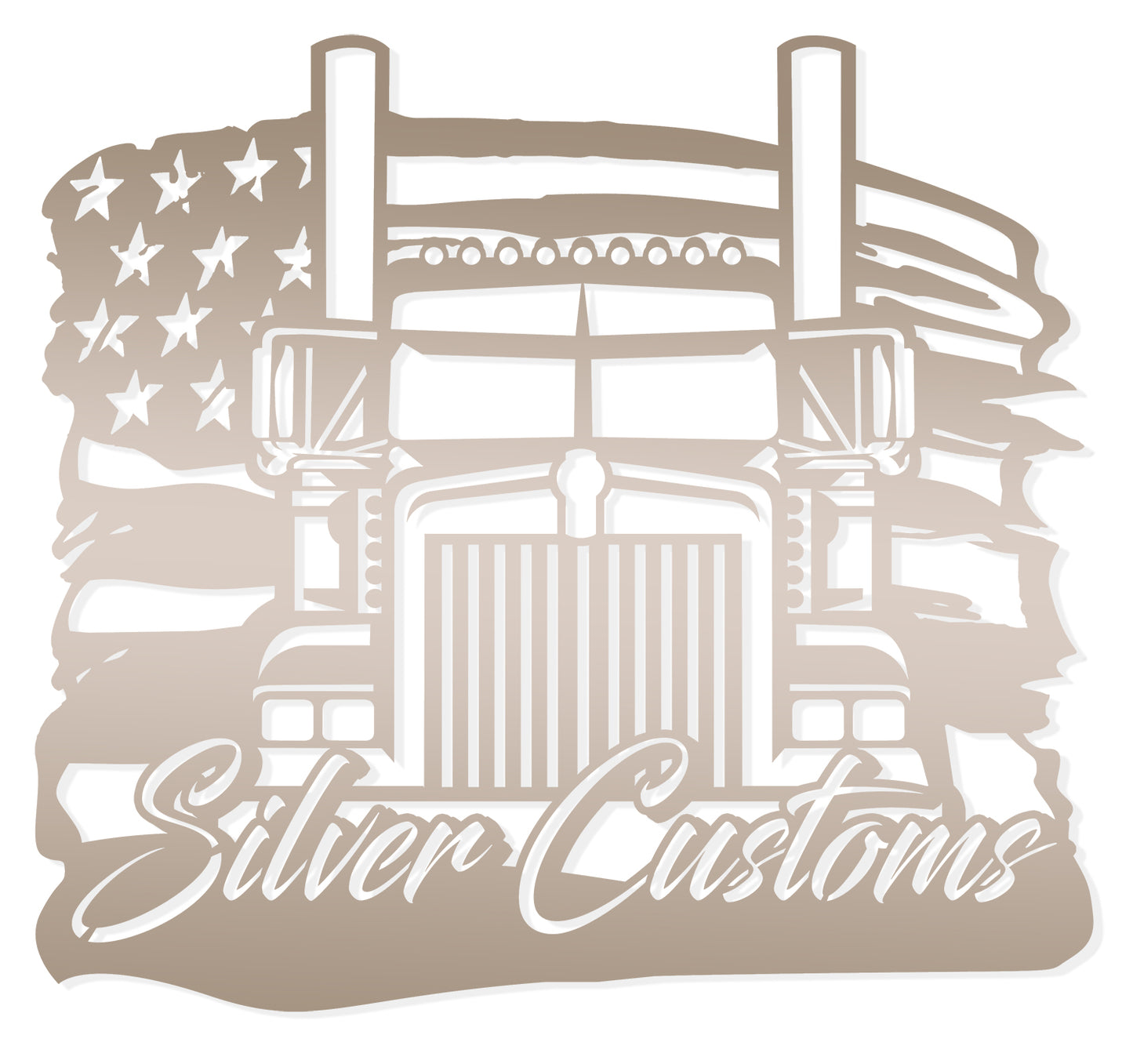 CUSTOM FLAG/TRUCK TEMPLATE WOOD SIGN