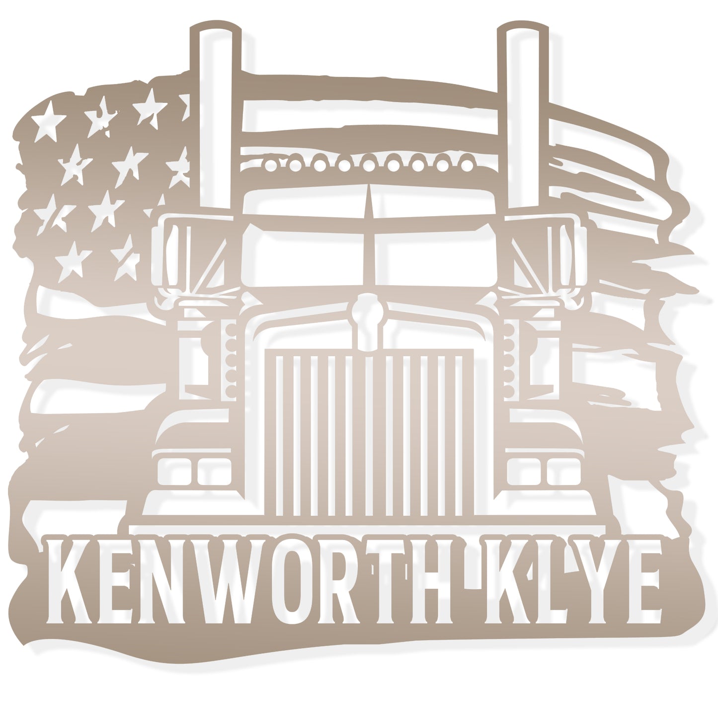 CUSTOM FLAG/TRUCK TEMPLATE WOOD SIGN