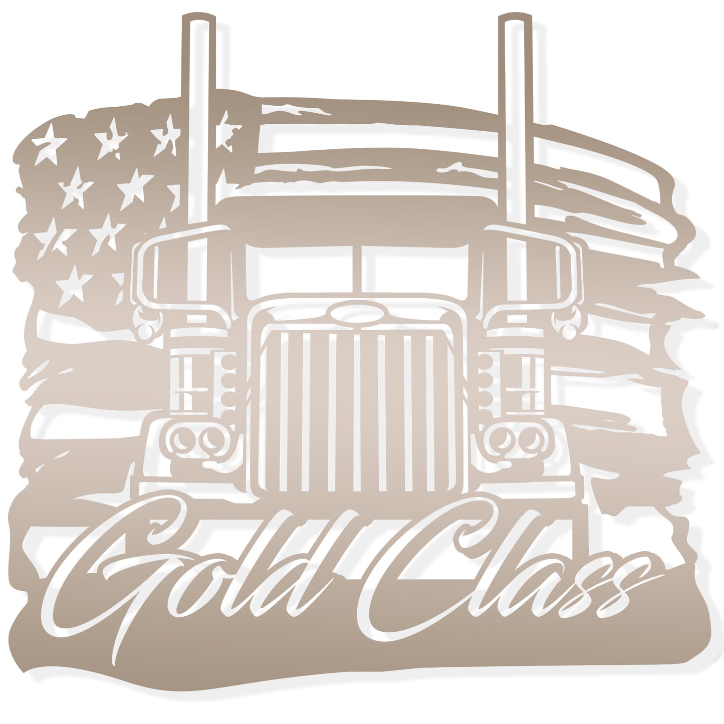 CUSTOM FLAG/TRUCK TEMPLATE WOOD SIGN